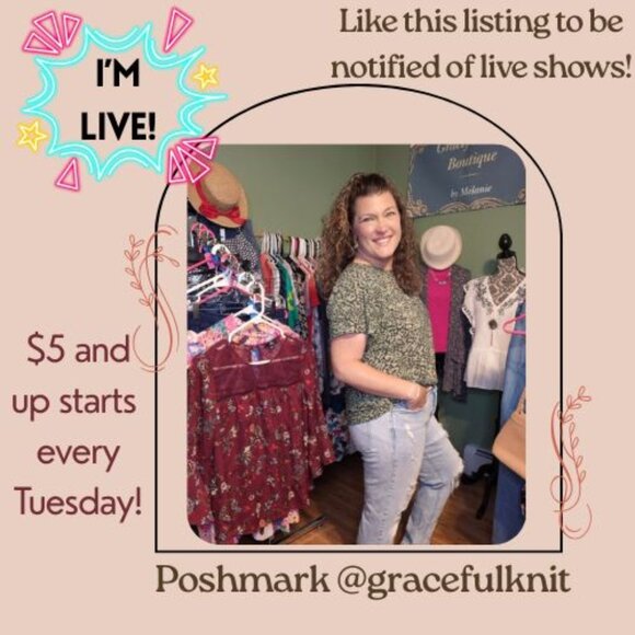 Other - Gracefulknit is LIVE!!!  Please ❤️ this to be notified when I go LIVE!